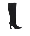 Stuart Weitzman Knee-high Boots With Pointed Toe And Curved Heel In Black