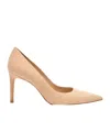 Stuart Weitzman Suede Stuart Power Pumps 85 In Brown