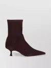 Stuart Weitzman Pointed Toe Kitten Heel Ankle Boots