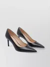 Stuart Weitzman Pointed Toe Leather Stiletto Heel Pumps