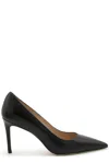 Stuart Weitzman Stuart 75 Patent Leather Pumps In Black