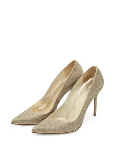 Pre-owned Stuart Weitzman Pointed Toe Pumps In Gold