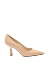 Stuart Weitzman Stuart Patent Kitten Pumps In Neutral