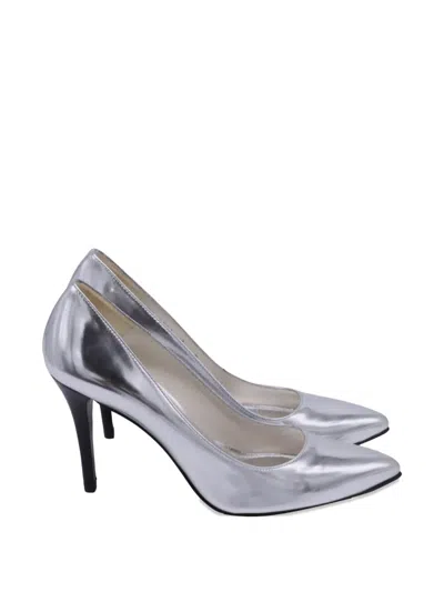 Pre-owned Stuart Weitzman Pointed-toe Pumps In Silver