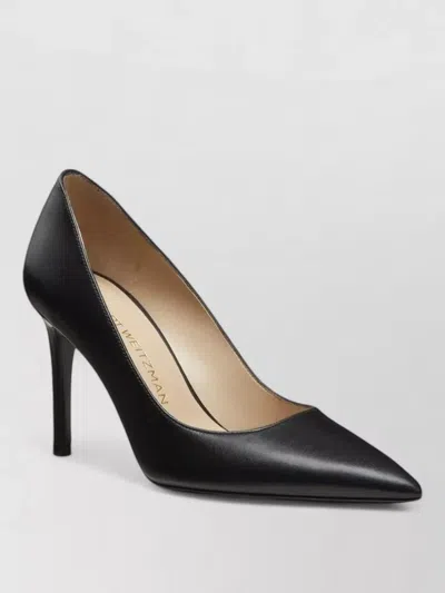 Stuart Weitzman Pointed Toe Pumps Smooth Finish Design In Black