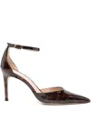 Stuart Weitzman Pointed-toe Pumps With Leopard Print In Brown