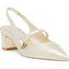 Stuart Weitzman Sw 50 Block Slingback Pump In Light Gold
