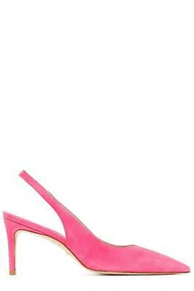 Pre-owned Stuart Weitzman Pointed Toe Slingback Pumps 38.5 It In Pink