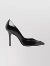 Stuart Weitzman Pointed Toe Stiletto Heel Leather Pumps In Black