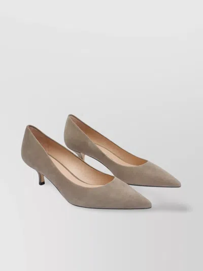 Stuart Weitzman Pointed Toe Suede Finish Pumps