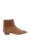 Stuart Weitzman Pointed Zip Boots In Brown