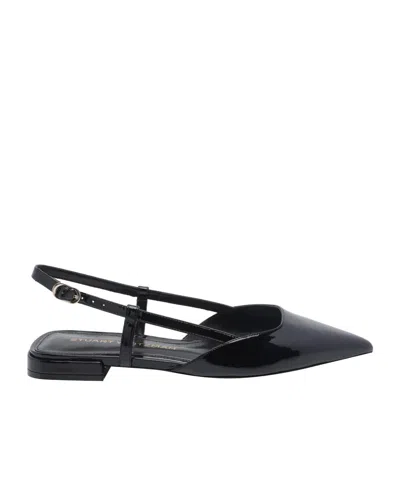 Stuart Weitzman Pointed-toe Flats In Black