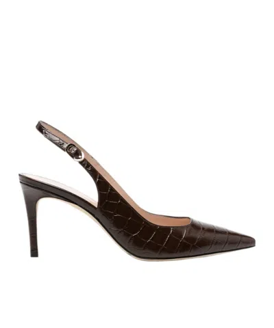 Stuart Weitzman Pointed-toe High-heeled Sandals In Brown