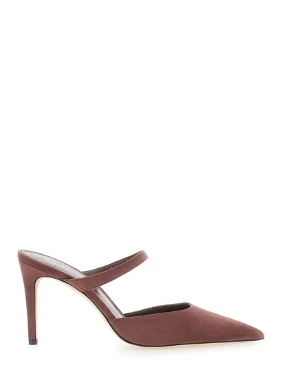 Stuart Weitzman Pointed-toe Mule In Brown