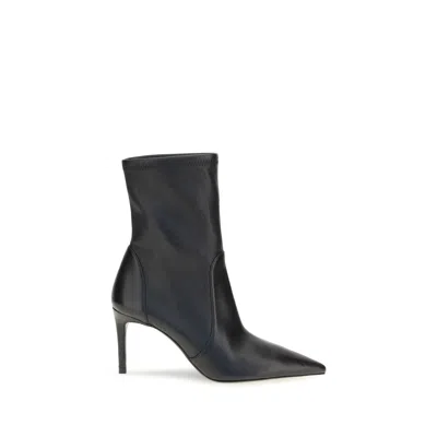 Stuart Weitzman Pointed-toe Stiletto Ankle Boot In Black