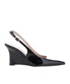 Stuart Weitzman Pointed-toe High-heeled Sandals In Black