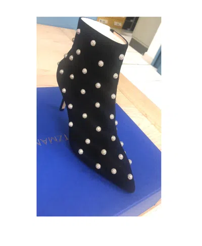 Stuart Weitzman Pointy Thin-heeled Boots In Black