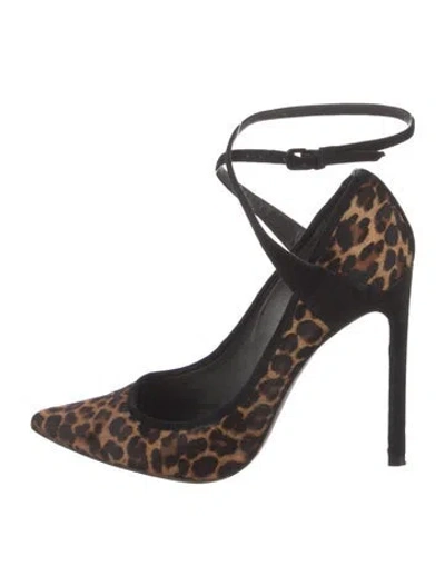 Pre-owned Stuart Weitzman Ponyhair Animal Print Pumps In Neutral