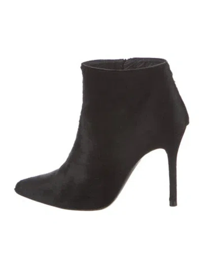 Pre-owned Stuart Weitzman Ponyhair Boots In Black
