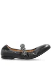 Stuart Weitzman Poppy Ballet Flats In Black