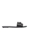 Stuart Weitzman Poppy Embellished Slide Sandal In Black