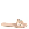 Stuart Weitzman Poppy Flat Slides In Pink