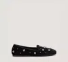 Stuart Weitzman Poppy Loafer In Black & Graphite