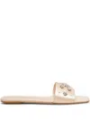 Stuart Weitzman Poppy Slides In Neutrals