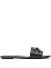 Stuart Weitzman Poppy Embellished Slide Sandal In Schwarz
