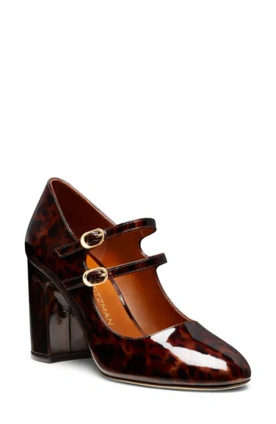 Stuart Weitzman Women's Posh 85 Mary Jane Pumps In Dark Brown