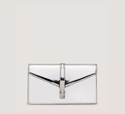 Stuart Weitzman Posh Loveletter Clutch In Silver