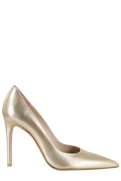 Stuart Weitzman Power 100 Pumps In Silver