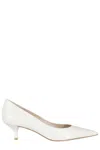 Stuart Weitzman Stuart Power 50 Pumps In White Leather