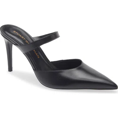 Stuart Weitzman Power Mule 85 In Black