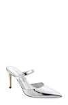 Stuart Weitzman Power Mule 85 Pump In Silver