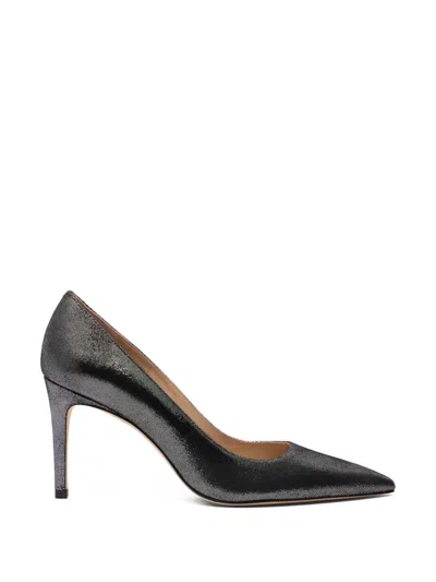 Stuart Weitzman Power Pointed Pumps In Silver