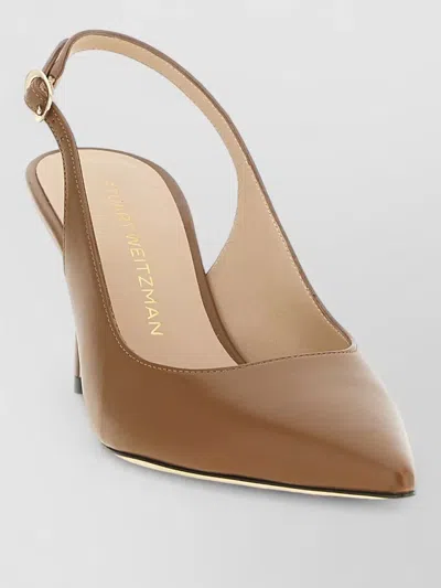 Stuart Weitzman Power Slingback Pumps Pointed Toe Design In Brown