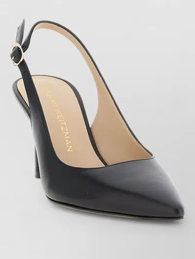 Stuart Weitzman Power Slingback Pumps Pointed Toe Stiletto In Black