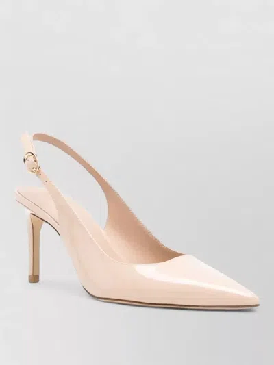 Stuart Weitzman Power T075 Patent Slingback Pumps Pointed In Pink