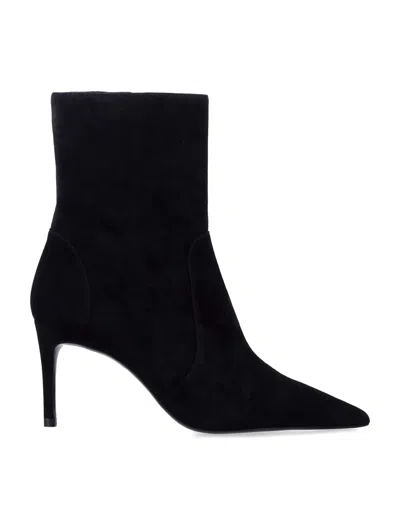 Stuart Weitzman Stuart Power Suede Ankle Boot In Black