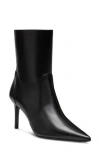 Stuart Weitzman 75mm Stuart Power Zip-detail Pointed-toe Boots In Black