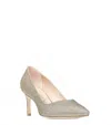 Stuart Weitzman Pre-loved Women Anny Pointed Toe Pump In Gold Mettalic In Metallic