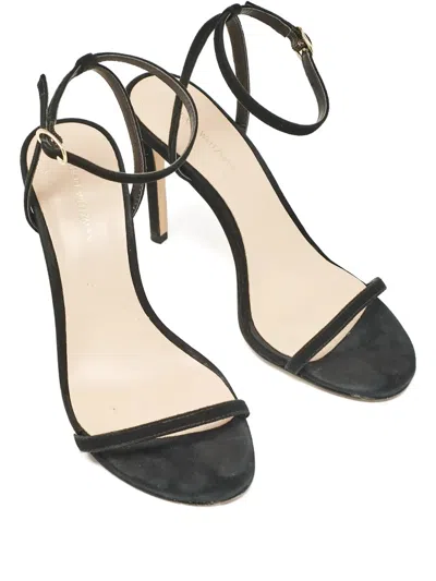 Pre-owned Stuart Weitzman  100mm Suede Ankle-strap Sandals