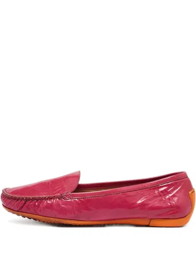 Pre-owned Stuart Weitzman  Leather Loafers In Pink