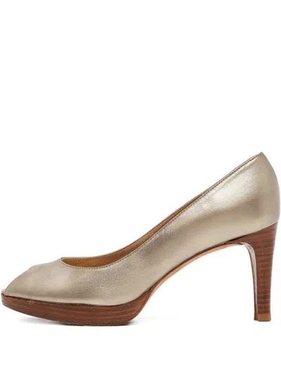 Pre-owned Stuart Weitzman  Leather Peep-toe Pumps