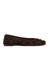 Stuart Weitzman Prima Bow Embellished Ballet Flat In Brown