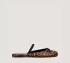 Stuart Weitzman Prima Bow Ballet Mule In Animal Print