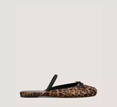 Stuart Weitzman Prima Bow Ballet Mule In Brown