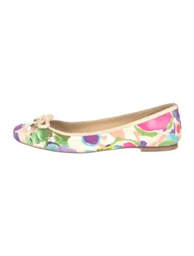 Pre-owned Stuart Weitzman Printed Ballet Flats In Blue
