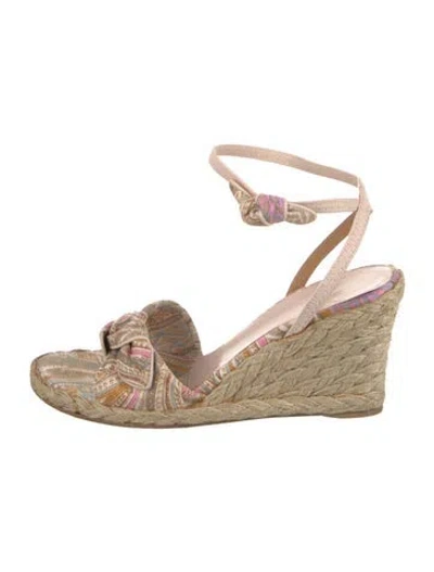 Pre-owned Stuart Weitzman Printed Espadrilles In Neutral